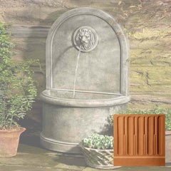 Campania Lion Wall Fountain