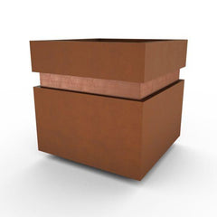 Gardenstone Cubic 12 Planters Gardenstone Etched Black Silver 
