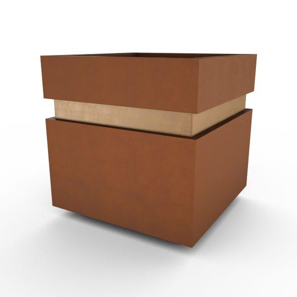 Gardenstone Cubic 12 Planters Gardenstone Etched Black Silver 