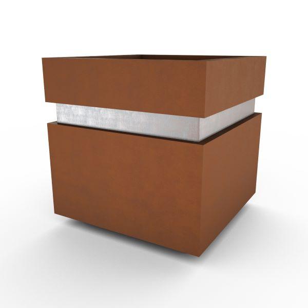 Gardenstone Cubic 12 Planters Gardenstone Etched Black Silver 