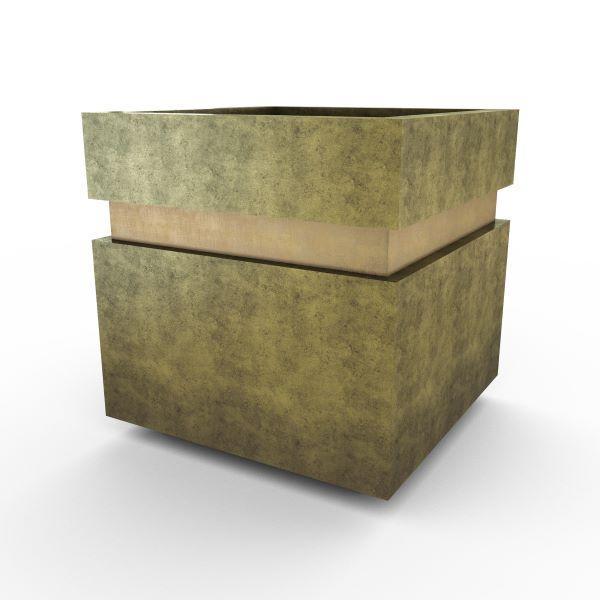 Gardenstone Cubic 12 Planters Gardenstone Etched Black Silver 