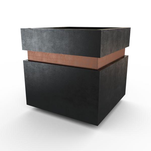Gardenstone Cubic 12 Planters Gardenstone Etched Black Silver 