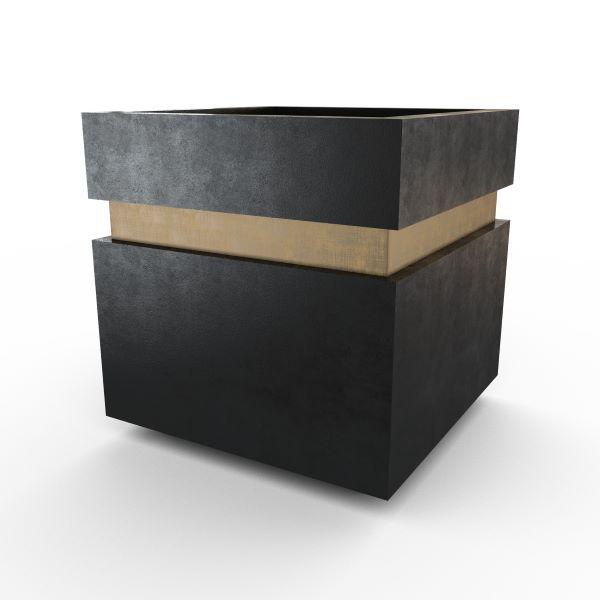 Gardenstone Cubic 12 Planters Gardenstone Etched Black Silver 