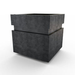 Gardenstone Cubic 12 Planters Gardenstone Etched Black Silver 