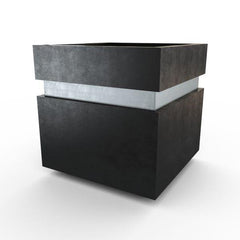 Gardenstone Cubic 12 Planters Gardenstone Etched Black Silver 