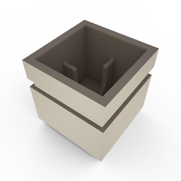 Gardenstone Cubic 12 Planters Gardenstone Etched Black Silver 