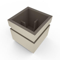 Gardenstone Cubic 12 Planters Gardenstone Etched Black Silver 