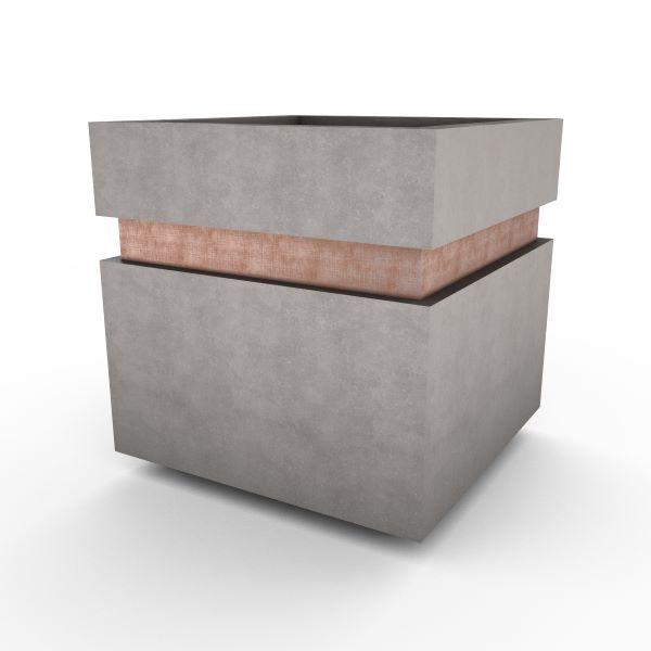 Gardenstone Cubic 12 Planters Gardenstone Etched Black Silver 