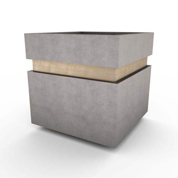 Gardenstone Cubic 12 Planters Gardenstone Etched Black Silver 
