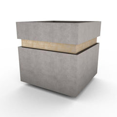 Gardenstone Cubic 12 Planters Gardenstone Etched Black Silver 