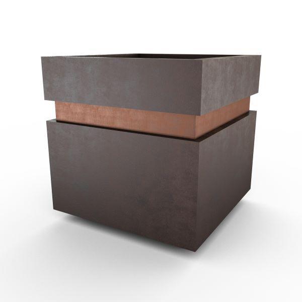 Gardenstone Cubic 12 Planters Gardenstone Etched Black Silver 