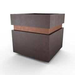Gardenstone Cubic 12 Planters Gardenstone Etched Black Silver 