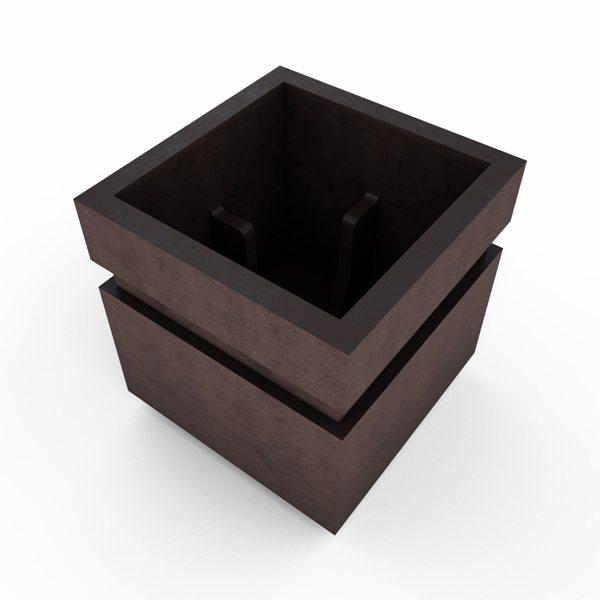 Gardenstone Cubic 12 Planters Gardenstone Etched Black Silver 