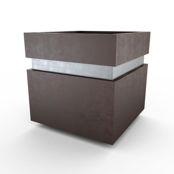 Gardenstone Cubic 12 Planters Gardenstone Etched Black Silver 