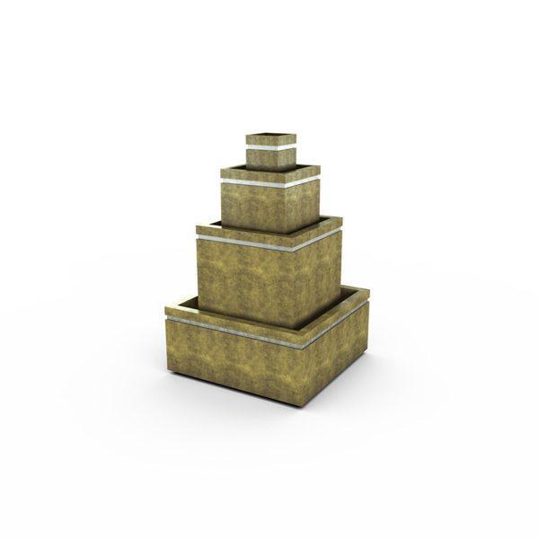 Gardenstone Cubic Fountain Water Fountains Gardenstone Limestone No Accent 
