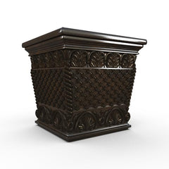 Gardenstone Floral Weave Box Planters Gardenstone Black 