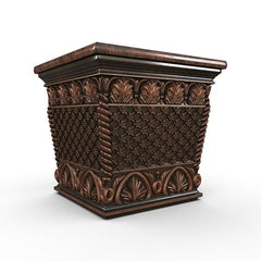 Gardenstone Floral Weave Box Planters Gardenstone Black 