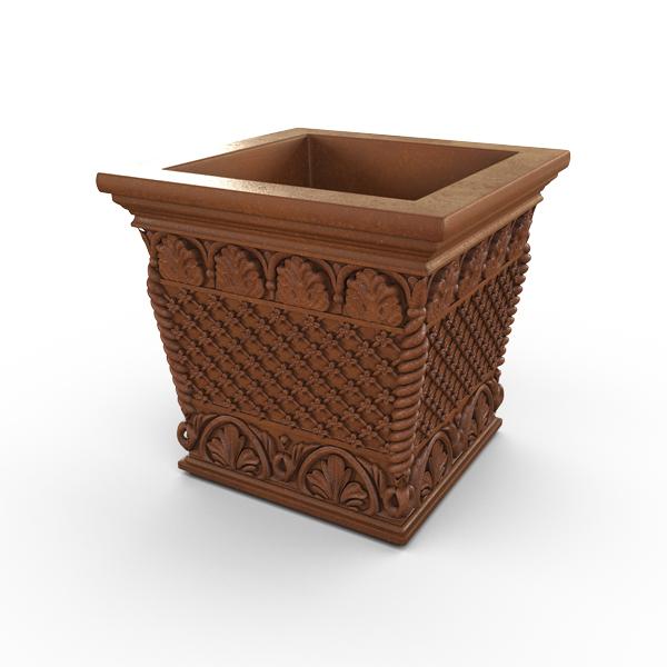 Gardenstone Floral Weave Box Planters Gardenstone Black 