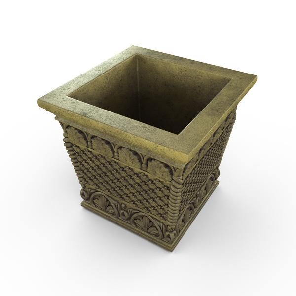 Gardenstone Floral Weave Box Planters Gardenstone Black 