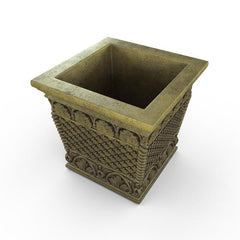 Gardenstone Floral Weave Box Planters Gardenstone Black 