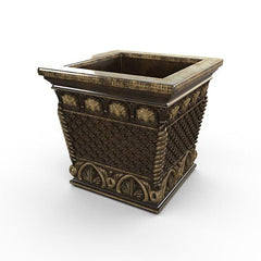 Gardenstone Floral Weave Box Planters Gardenstone Black 