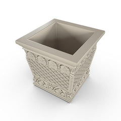 Gardenstone Floral Weave Box Planters Gardenstone Black 