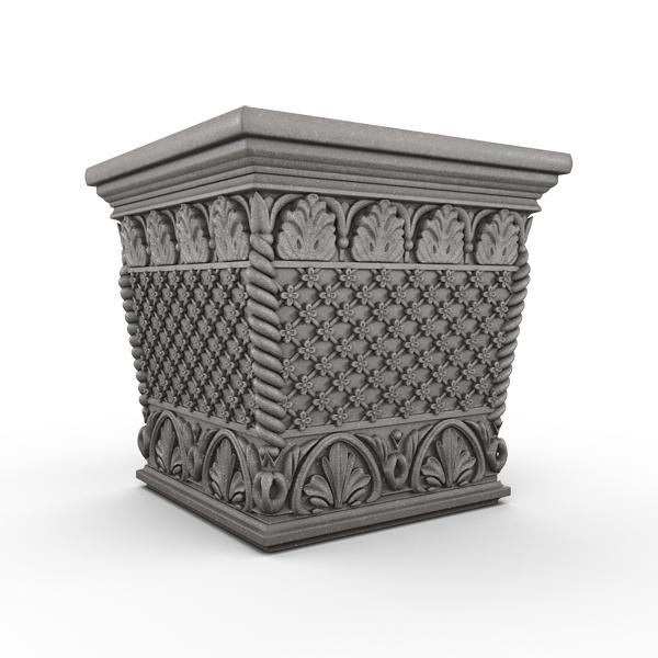 Gardenstone Floral Weave Box Planters Gardenstone Black 