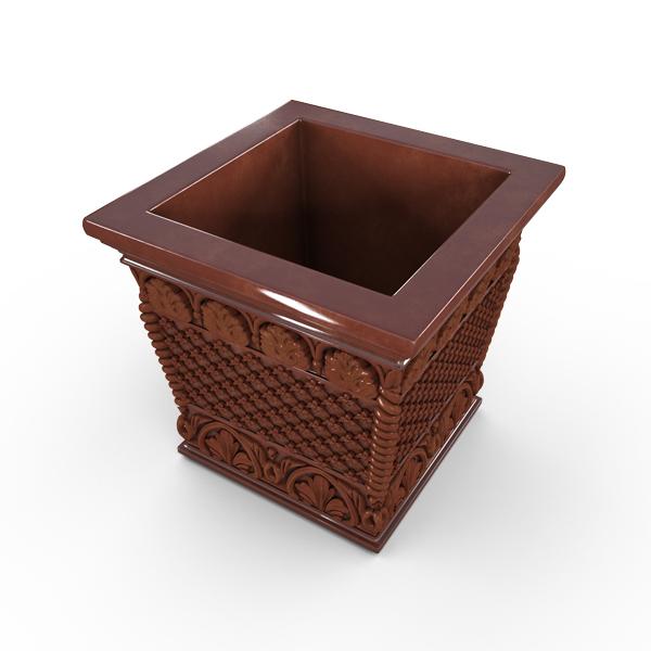 Gardenstone Floral Weave Box Planters Gardenstone Black 