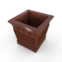 Gardenstone Floral Weave Box Planters Gardenstone Black 
