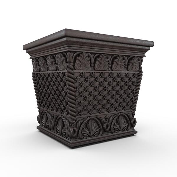 Gardenstone Floral Weave Box Planters Gardenstone Black 