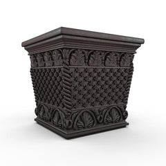 Gardenstone Floral Weave Box Planters Gardenstone Black 