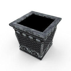 Gardenstone Floral Weave Box Planters Gardenstone Black 