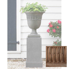 Wburg Strapwork Leaf Urn w/ Classic Tall Pedestal