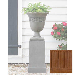 Wburg Strapwork Leaf Urn w/ Classic Tall Pedestal