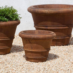 Campania Classic Rolled Rim Planters