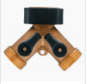 Brass Y-Connector 2 Way Valve