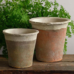 Photo of Campania Large Tapered Farmer's Pot - Cotswold White - Set of 8 - Marquis Gardens