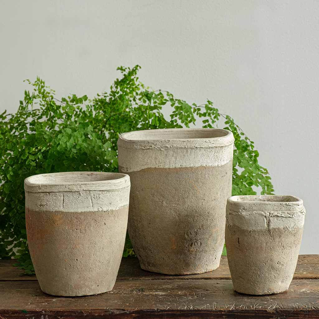 Photo of Campania Farmer's Pot Squared Cylinder - Cotswold White - Set of 12 - Marquis Gardens