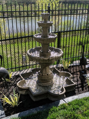 Photo of 4 Tier Lion Fountain in Basin - Marquis Gardens