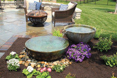 Photo of Aquascape Spillway Bowl and Basin Landscape Fountain Kit