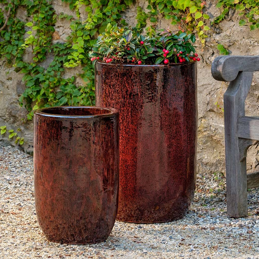 Photo of Campania Merlot Planter - Bordeaux - Set of 2 - Marquis Gardens
