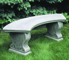 Photo of Campania Curved Woodland Ferns Bench - Marquis Gardens