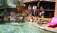 Photo of The Serenity Large - Complete Swimming Pool Waterfall Kit by Universal Rocks - Marquis Gardens