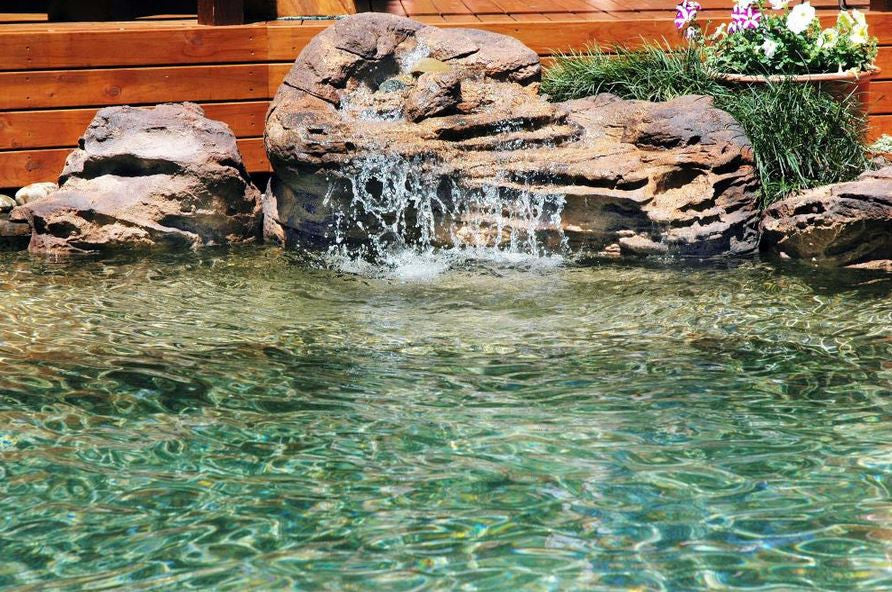 Photo of The Somerset - Swimming Pool Waterfall - PMW-009 by Universal Rocks - Marquis Gardens