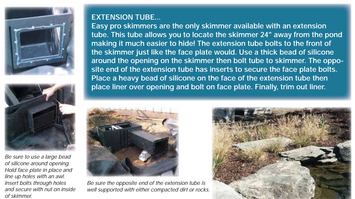 EasyPro Skimmer Extension Tube - For Pro-Series Small and Large Skimmers - Marquis Gardens Large