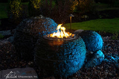 Photo of Aquascape Fire and Water Stacked Slate Sphere - Medium